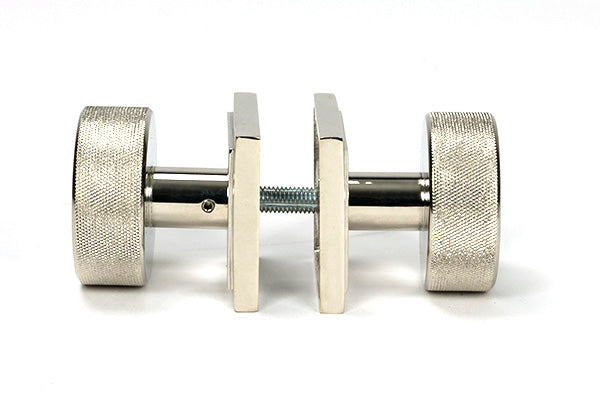 Polished Nickel Brompton Mortice/Rim Knob Set (Square)