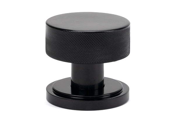 Black Brompton Mortice/Rim Knob Set (Art Deco)