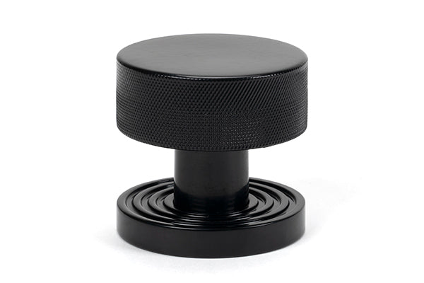 Black Brompton Mortice/Rim Knob Set (Beehive)