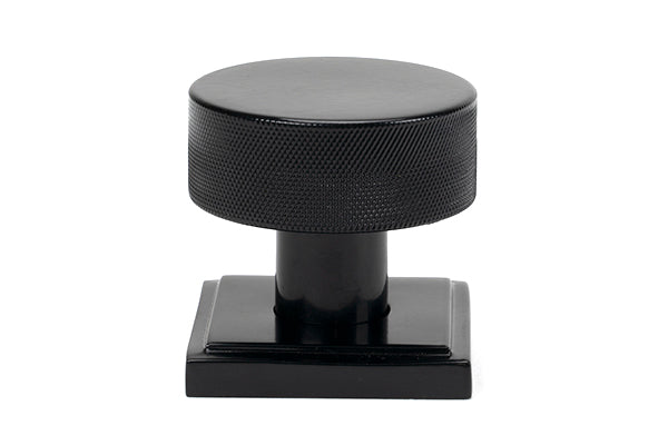 Black Brompton Mortice/Rim Knob Set (Square)