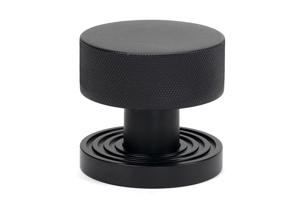 Matt Black Brompton Mortice/Rim Knob Set (Beehive)