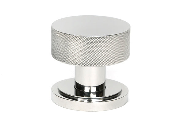 Polished Marine SS (316) Brompton Mortice/Rim Knob Set (Art Deco)