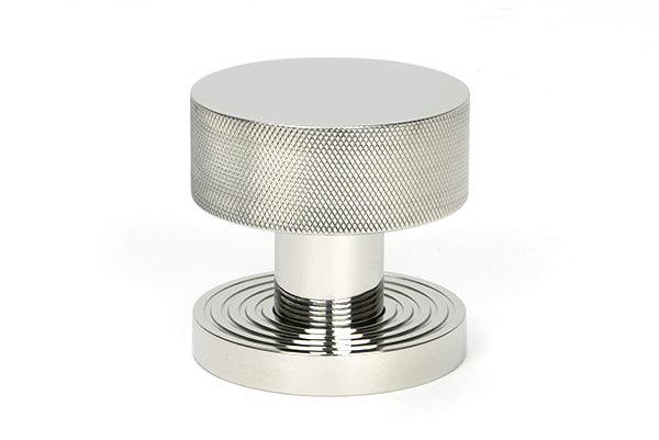 Polished Marine SS (316) Brompton Mortice/Rim Knob Set (Beehive)