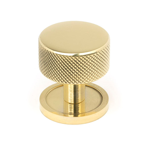 Polished Brass Brompton Cabinet Knob - 32mm (Plain)