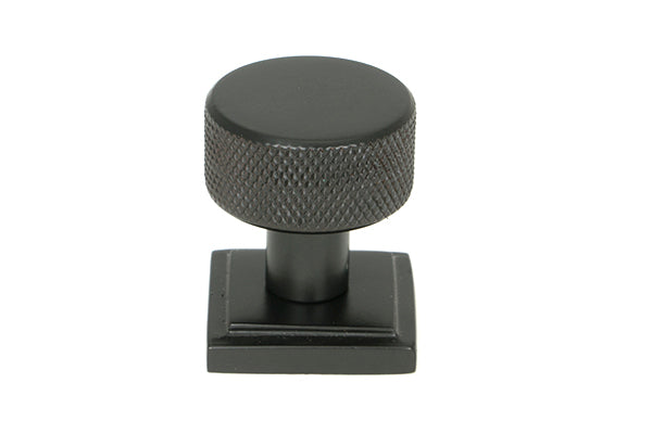 Aged Bronze Brompton Cabinet Knob - 25mm (Square)