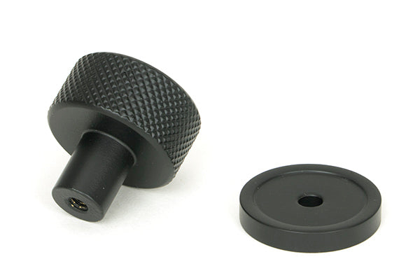 Matt Black Brompton Cabinet Knob - 25mm (Plain)