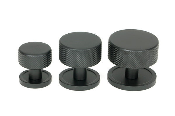 Matt Black Brompton Cabinet Knob - 38mm (Plain)