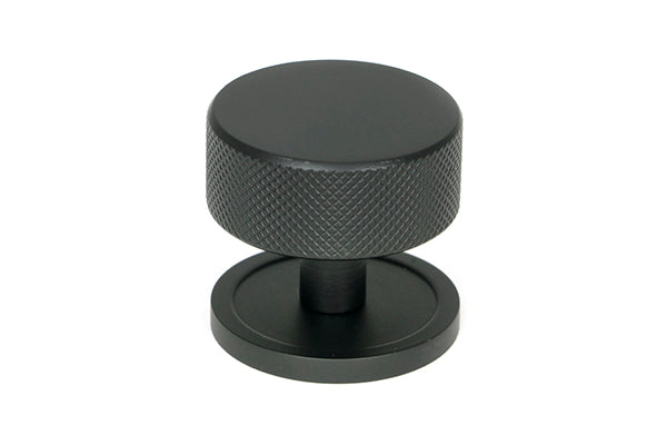 Matt Black Brompton Cabinet Knob - 38mm (Plain)