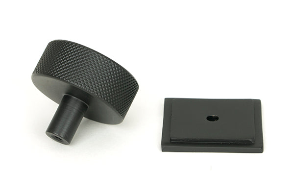 Matt Black Brompton Cabinet Knob - 38mm (Square)