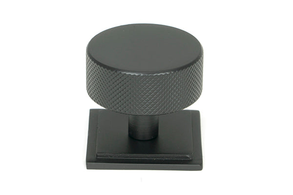 Matt Black Brompton Cabinet Knob - 38mm (Square)