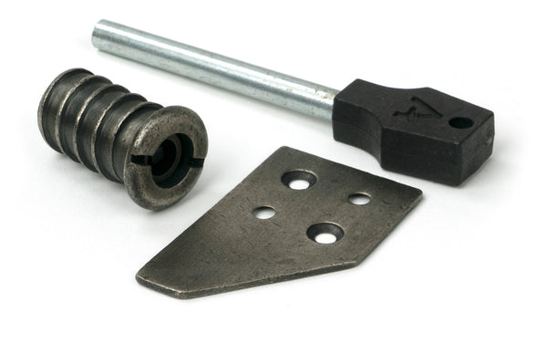 From The Anvil's Antique Pewter Key-Flush Sash Stop