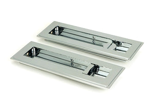 From The Anvil, 175mm Art Deco Rectangular Pull -Privacy Set, Sliding Door Hardware, Rectangular Pulls - Privacy