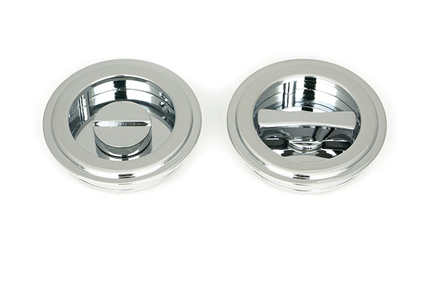 From The Anvil, 60mm Art Deco Round Pull - Privacy Set, Sliding Door Hardware, Round Pulls - Privacy