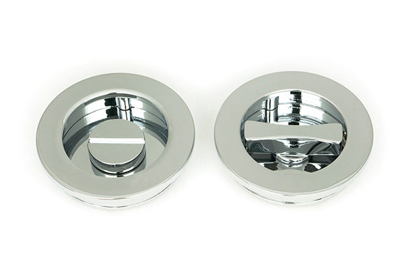 From The Anvil, 60mm Plain Round Pull - Privacy Set, Sliding Door Hardware, Round Pulls - Privacy