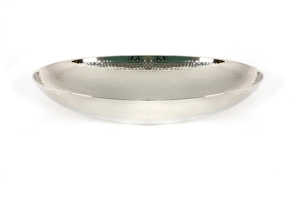 From The Anvil's Hammered Nickel Oval basin
