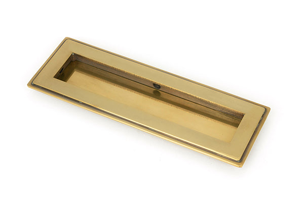 Aged Brass 175mm Art Deco Rectangular Pull