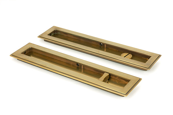 From The Anvil, 250mm Art Deco Rectangular Pull -Privacy Set, Sliding Door Hardware, Rectangular Pulls - Privacy