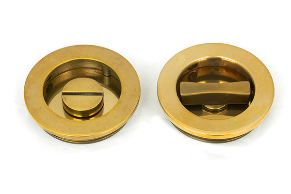 From The Anvil, 60mm Plain Round Pull - Privacy Set, Sliding Door Hardware, Round Pulls - Privacy