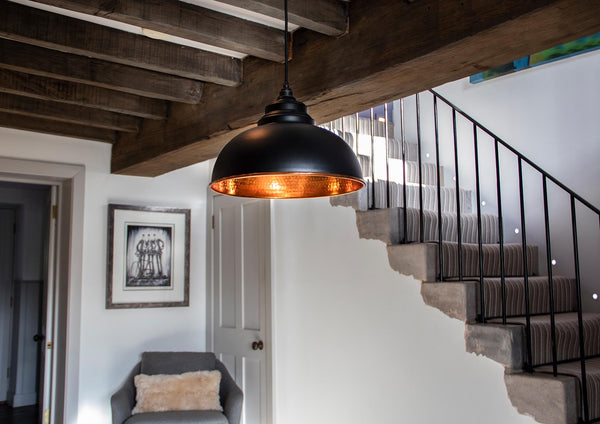 Hammered Copper Harborne Pendant