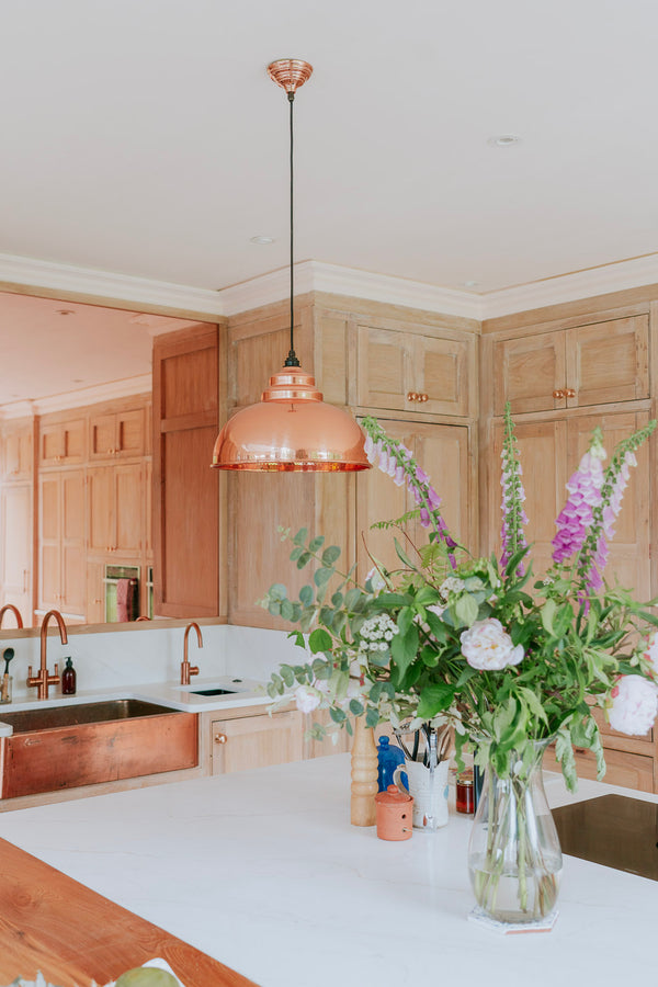 Hammered Copper Harborne Pendant