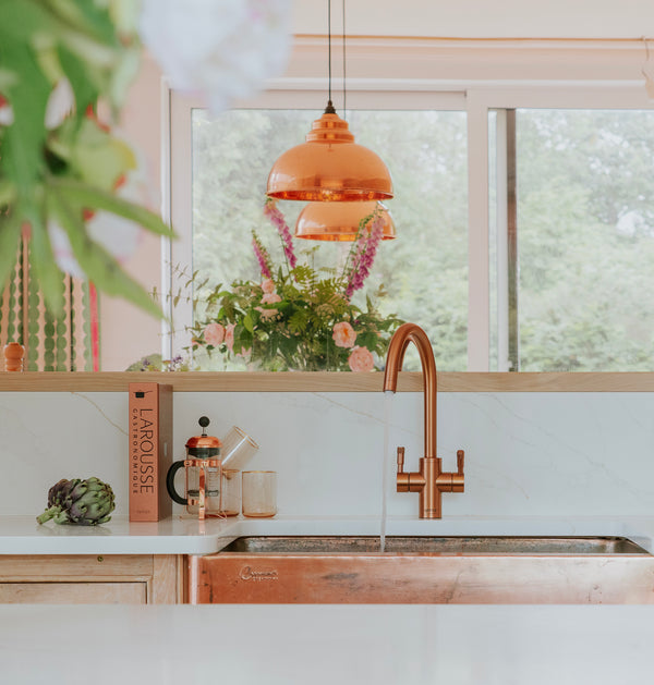 Hammered Copper Harborne Pendant