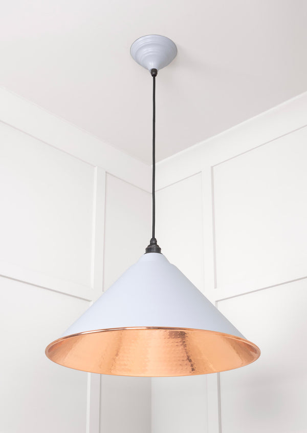 Hammered Copper Hockley Pendant by From The Anvil