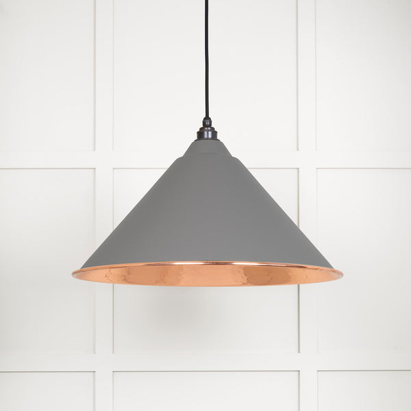 Hammered Copper Hockley Pendant by From The Anvil