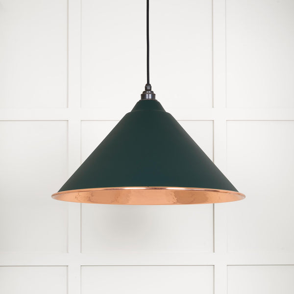 Hammered Copper Hockley Pendant by From The Anvil