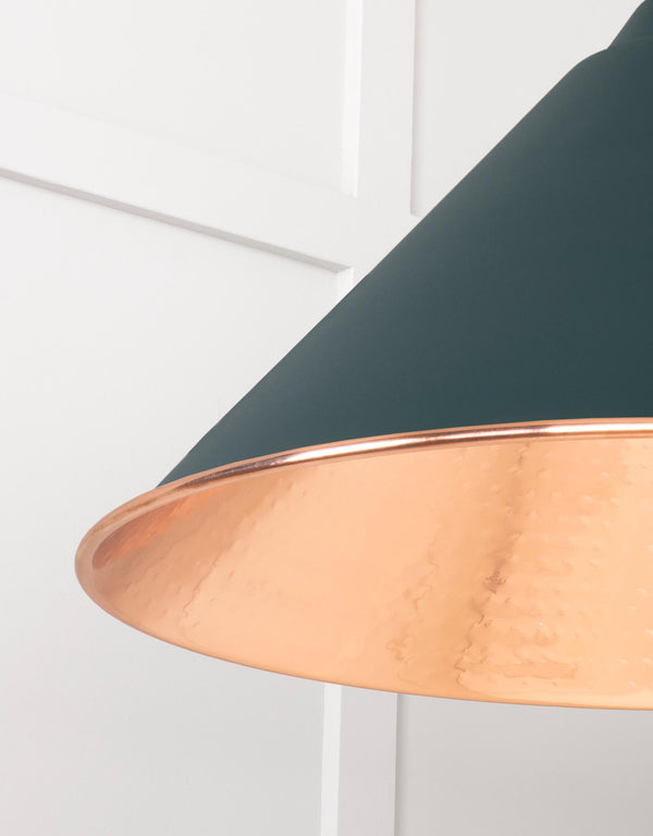 Hammered Copper Hockley Pendant by From The Anvil