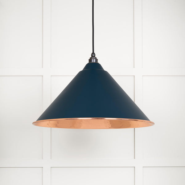 Hammered Copper Hockley Pendant by From The Anvil