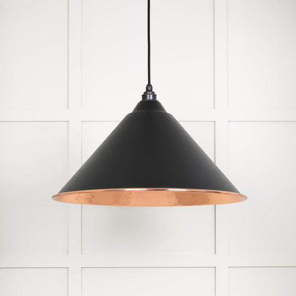 Hammered Copper Hockley Pendant by From The Anvil