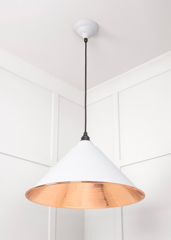 Hammered Copper Hockley Pendant by From The Anvil