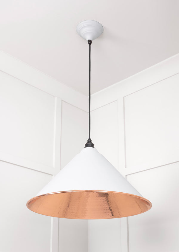 Hammered Copper Hockley Pendant by From The Anvil