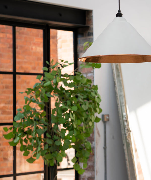 Hammered Copper Hockley Pendant by From The Anvil