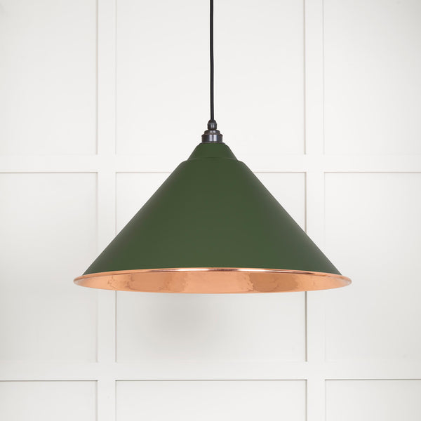 Hammered Copper Hockley Pendant by From The Anvil