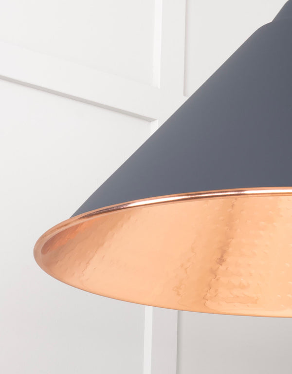 Hammered Copper Hockley Pendant by From The Anvil