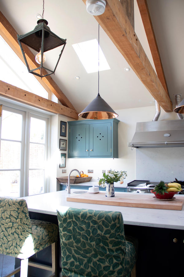 Hammered Copper Hockley Pendant by From The Anvil