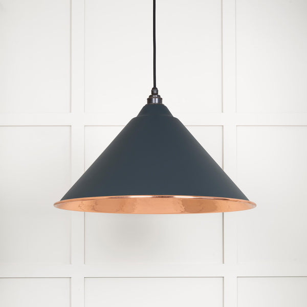 Hammered Copper Hockley Pendant by From The Anvil
