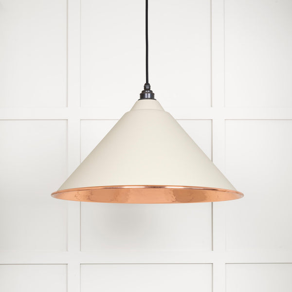Hammered Copper Hockley Pendant by From The Anvil