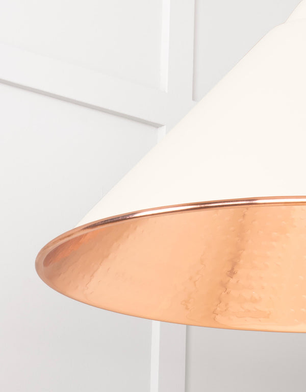 Hammered Copper Hockley Pendant by From The Anvil