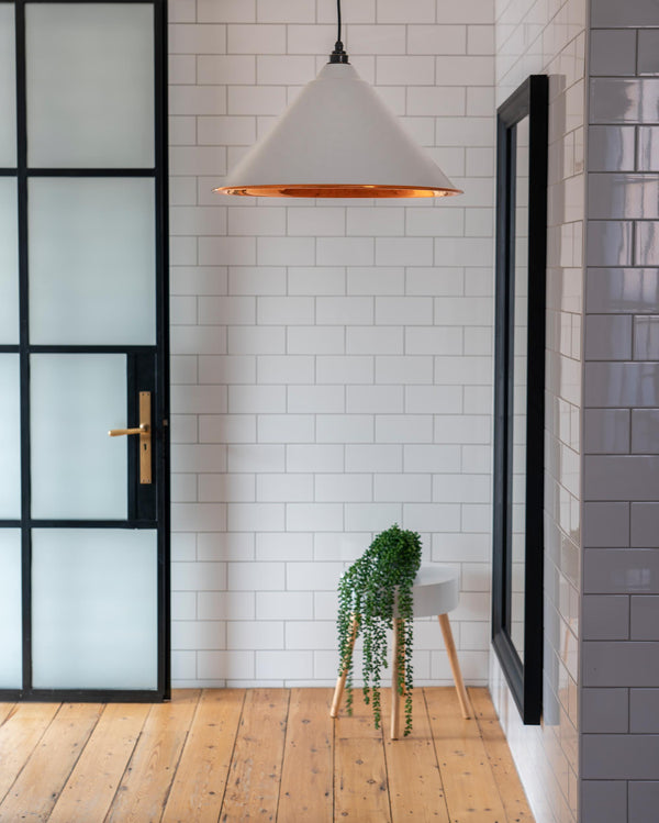 Hammered Copper Hockley Pendant by From The Anvil