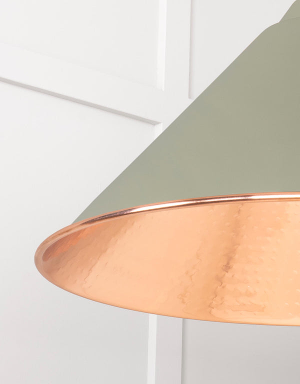 Hammered Copper Hockley Pendant by From The Anvil