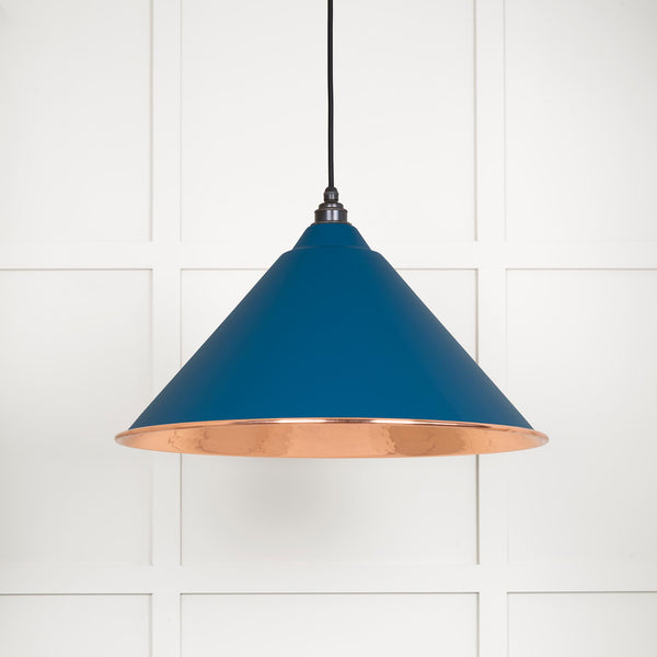 Hammered Copper Hockley Pendant by From The Anvil