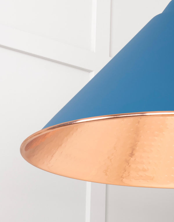 Hammered Copper Hockley Pendant by From The Anvil