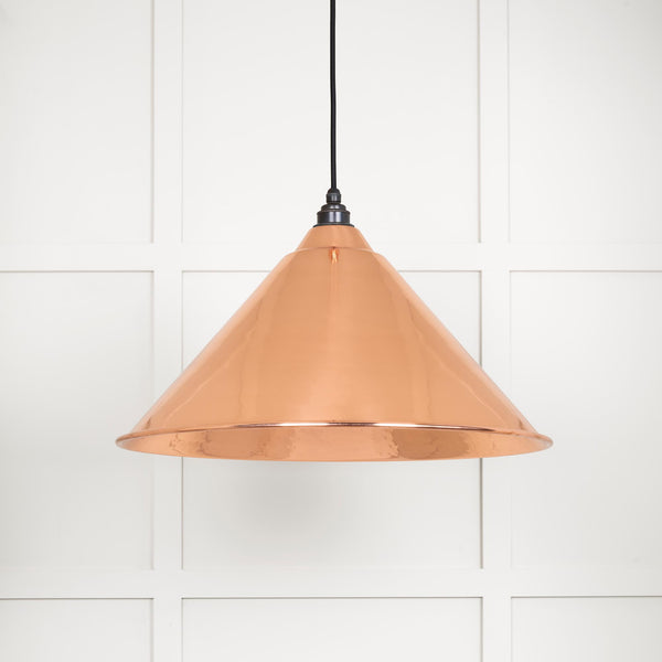 Hammered Copper Hockley Pendant by From The Anvil