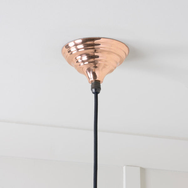 Hammered Copper Hockley Pendant by From The Anvil