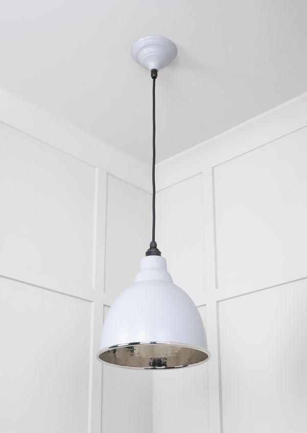 Hammered Nickel Brindley Pendant by From The Anvil