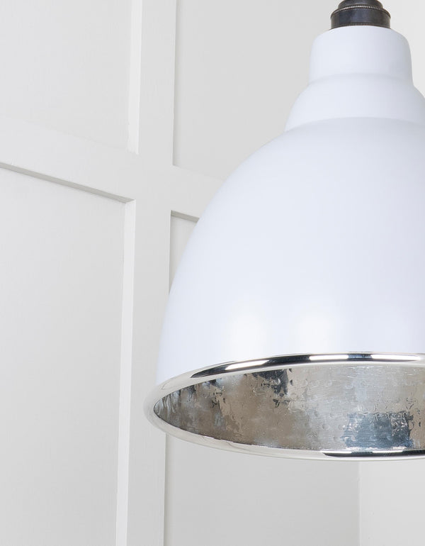 Hammered Nickel Brindley Pendant by From The Anvil