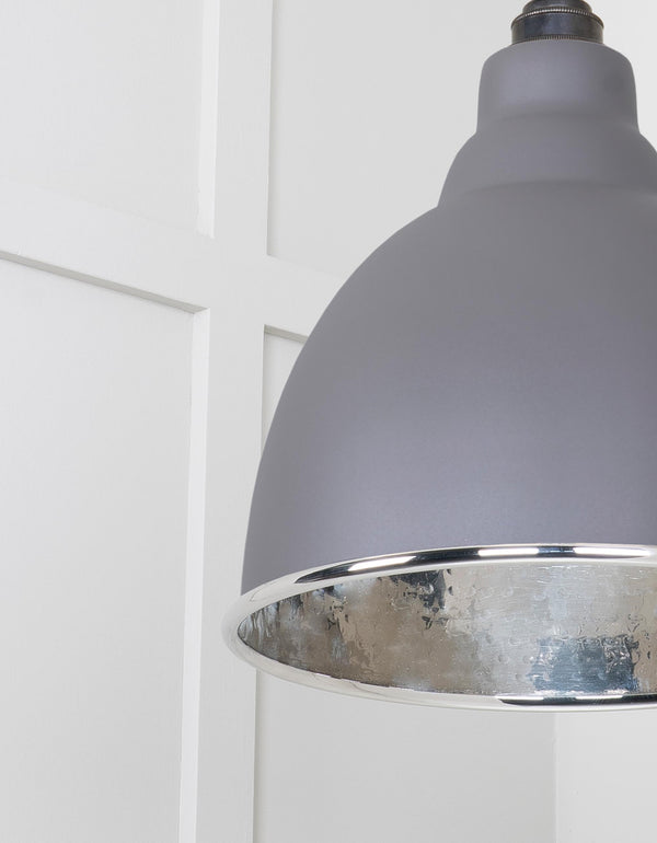 Hammered Nickel Brindley Pendant by From The Anvil