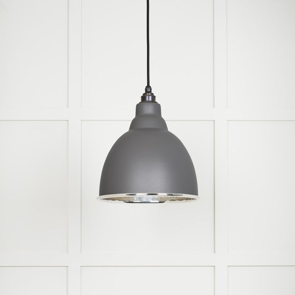 From The Anvil's Hammered Nickel Hammered Nickel Brindley Pendant
